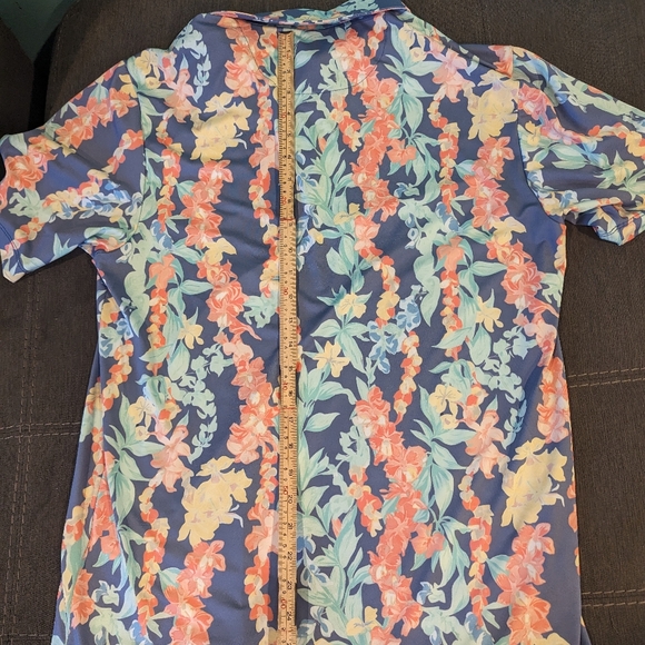 New Bad Birdie Never Lei Up Floral Golf Polo Shirt Mens Size Medium Large XL NEW - Picture 5 of 14